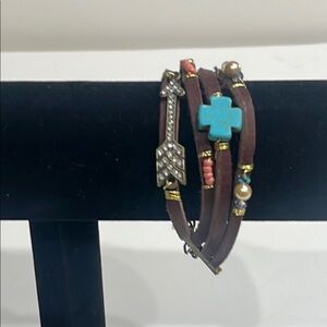 Faux, Costume, Estate, Vintage Jewelry, Multi Color Western Redo Style Bracelet